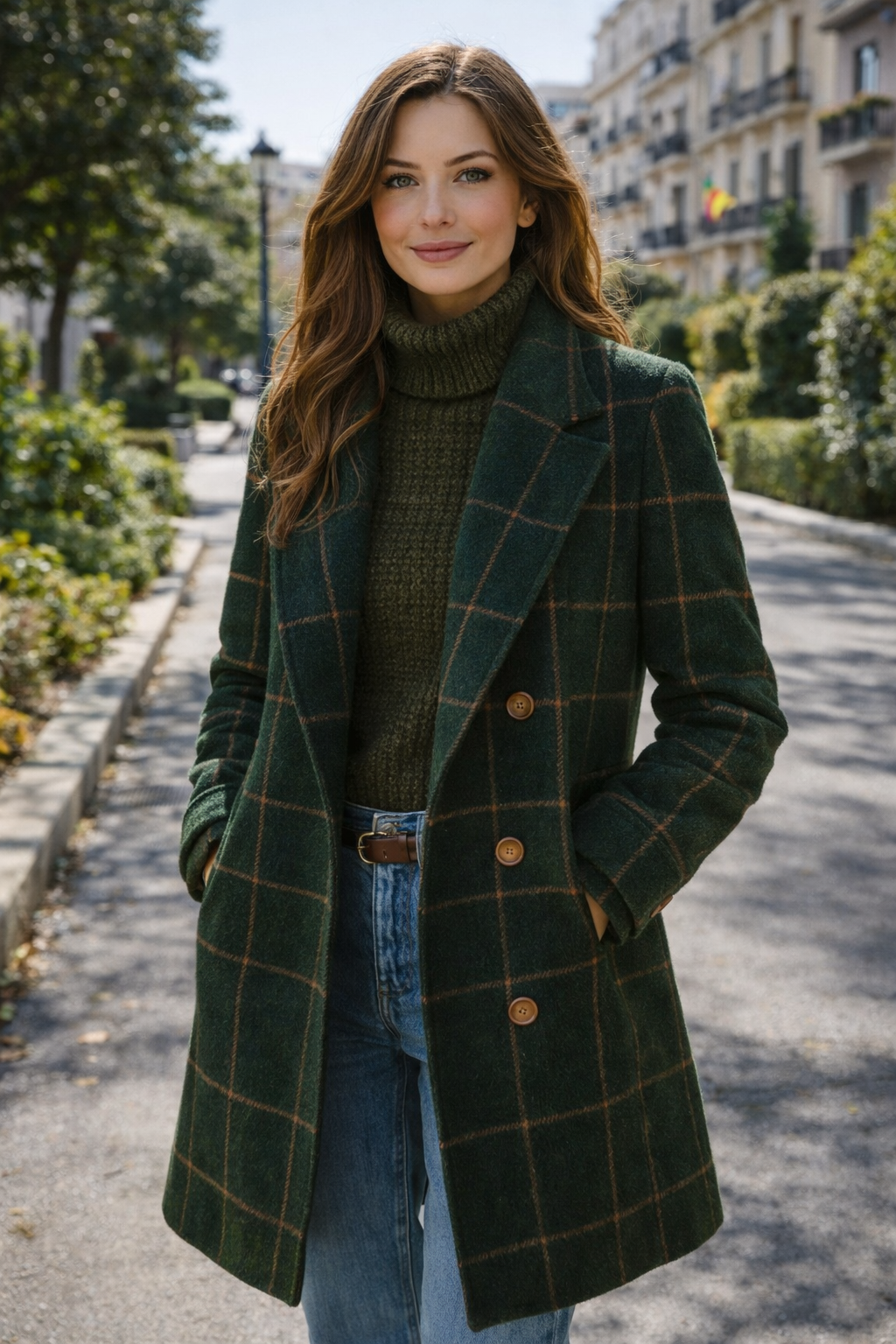 Oxford — Abrigo de Cuadros Premium Mujer | Lujo Británico