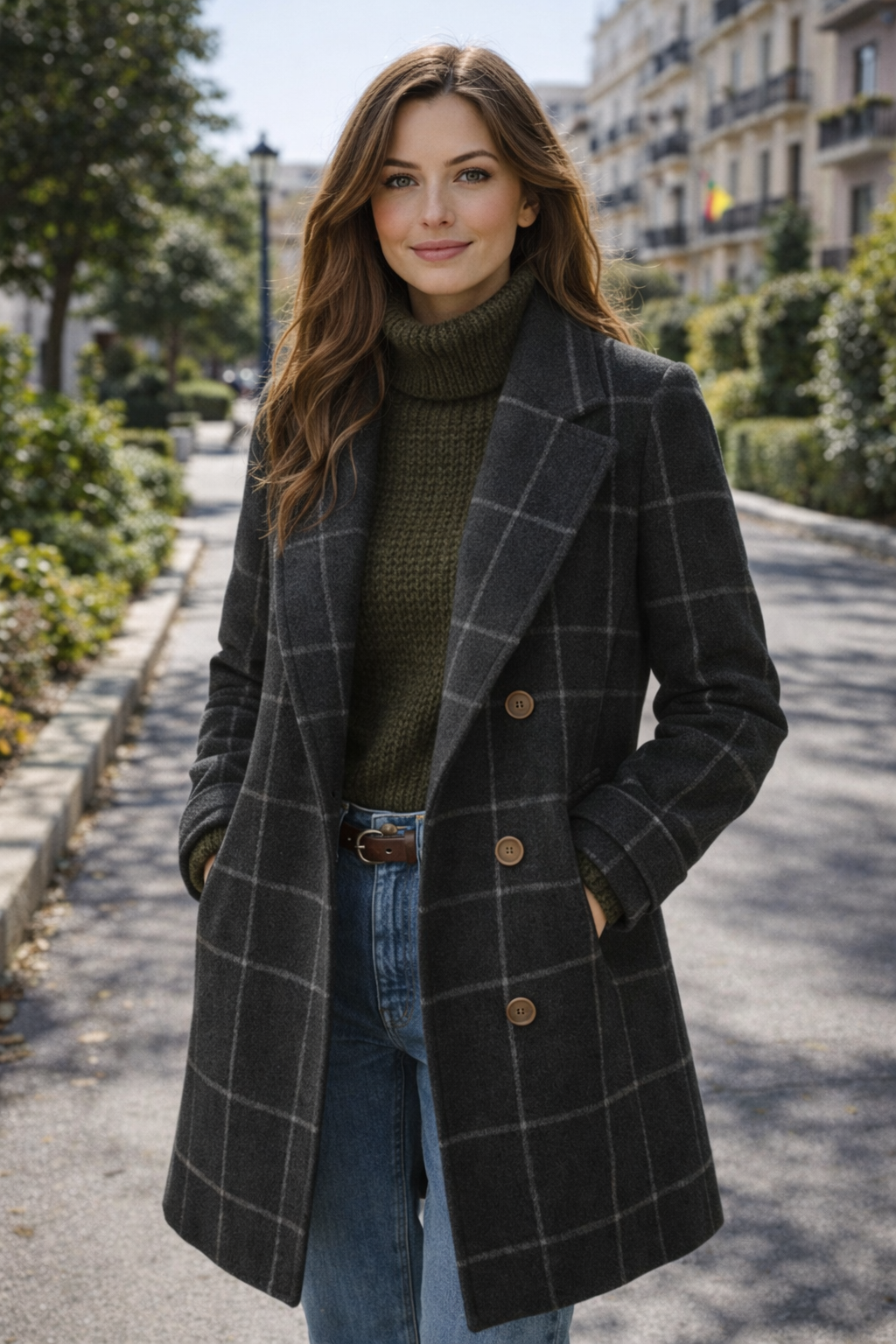 Oxford — Abrigo de Cuadros Premium Mujer | Lujo Británico