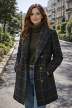 Oxford — Abrigo de Cuadros Premium Mujer | Lujo Británico