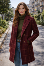 Oxford — Abrigo de Cuadros Premium Mujer | Lujo Británico
