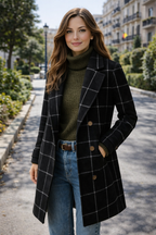 Oxford — Abrigo de Cuadros Premium Mujer | Lujo Británico