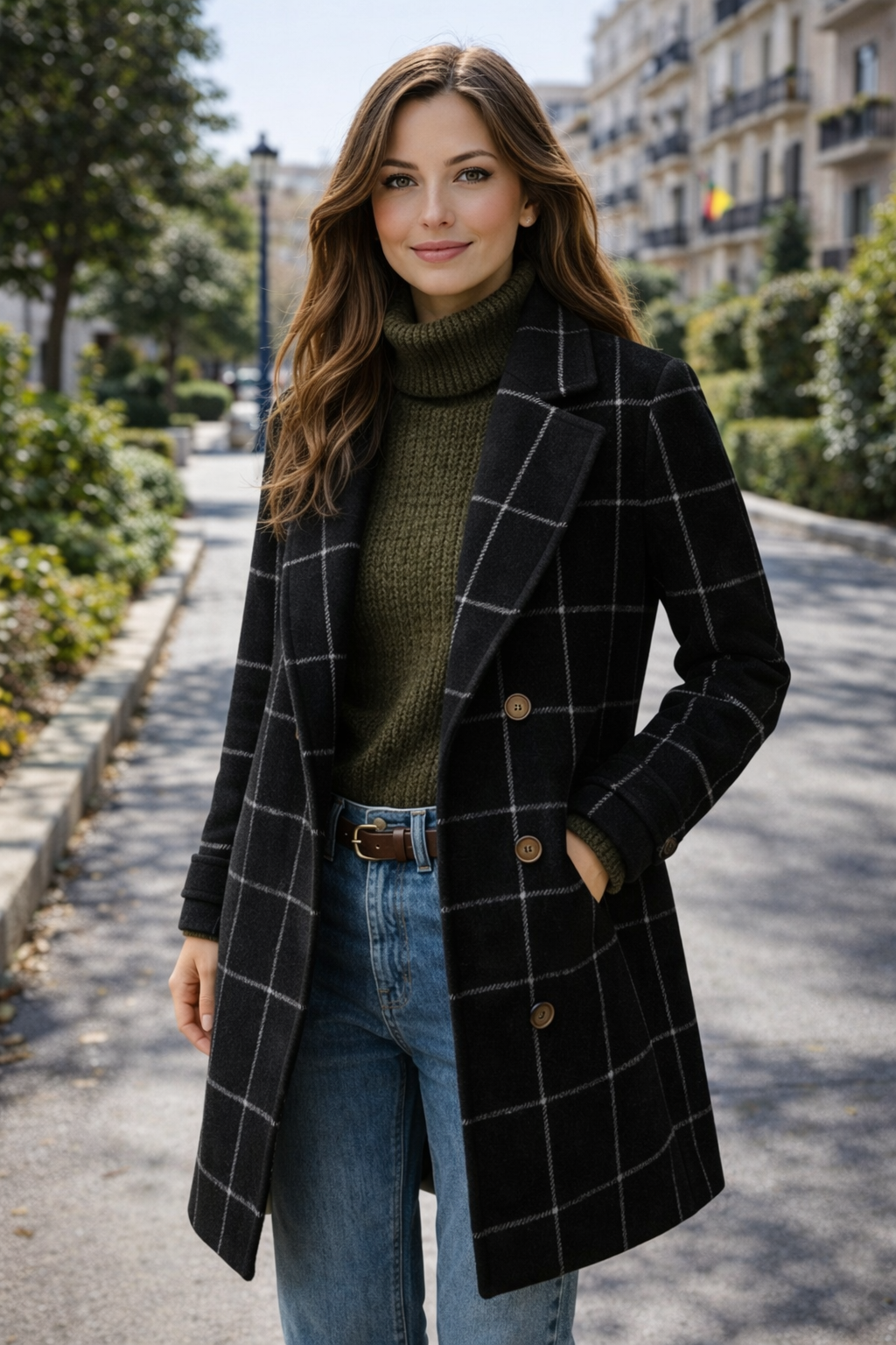 Oxford — Abrigo de Cuadros Premium Mujer | Lujo Británico