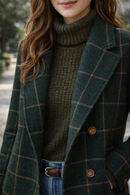 Oxford — Abrigo de Cuadros Premium Mujer | Lujo Británico