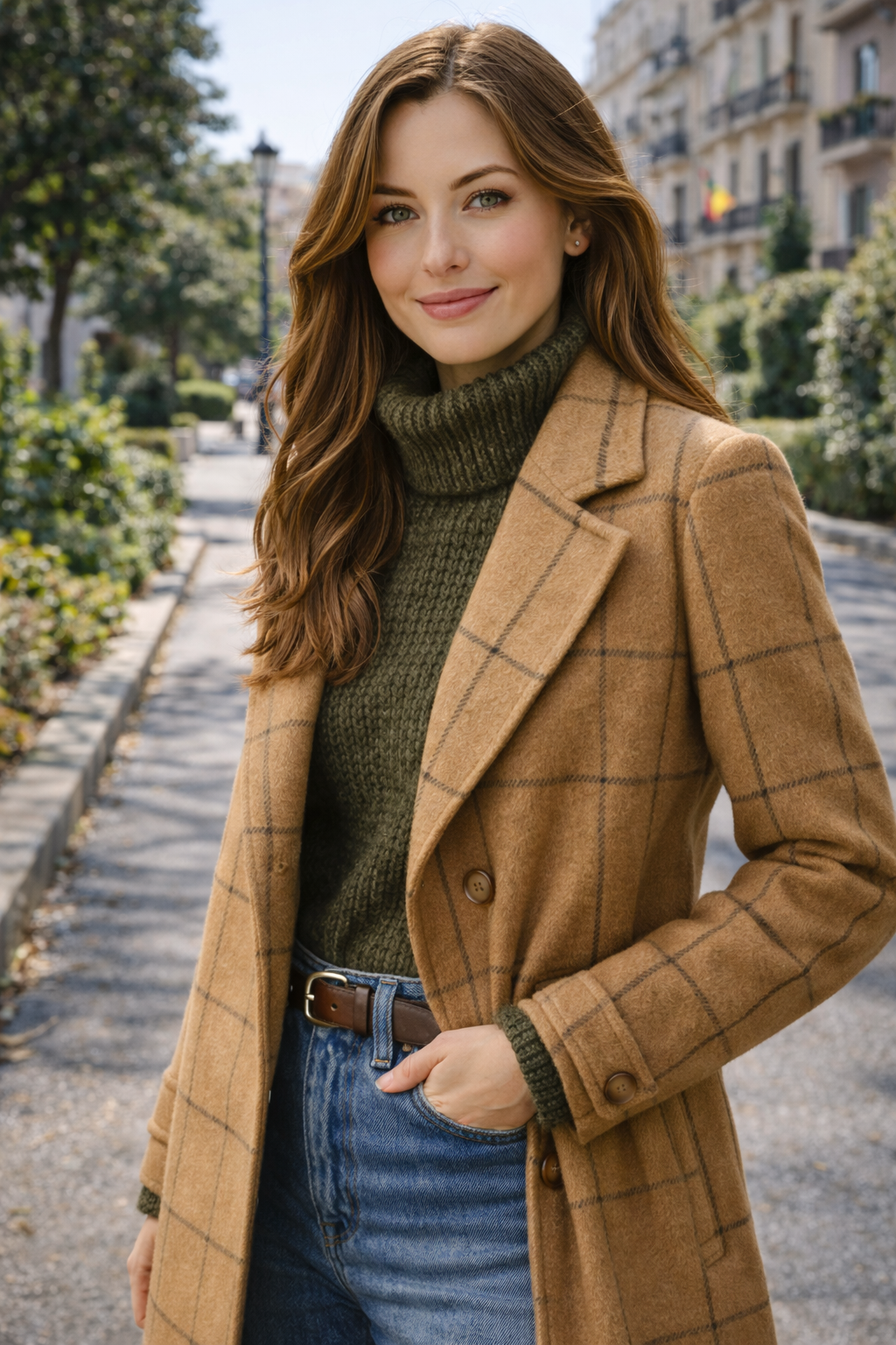 Oxford — Abrigo de Cuadros Premium Mujer | Lujo Británico