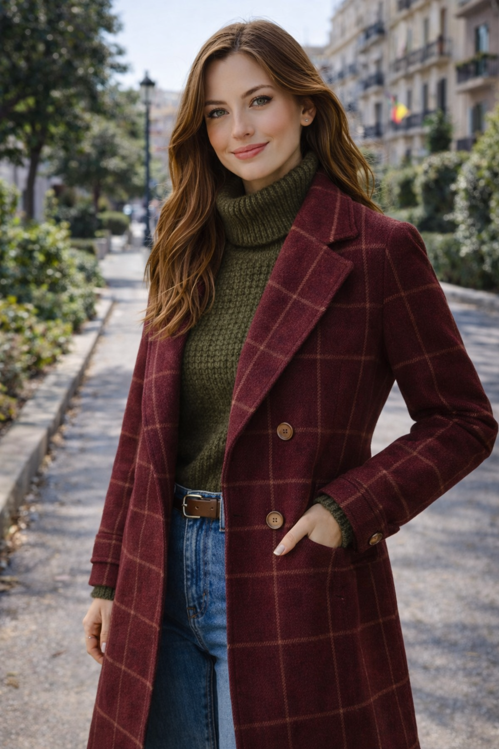 Oxford — Abrigo de Cuadros Premium Mujer | Lujo Británico