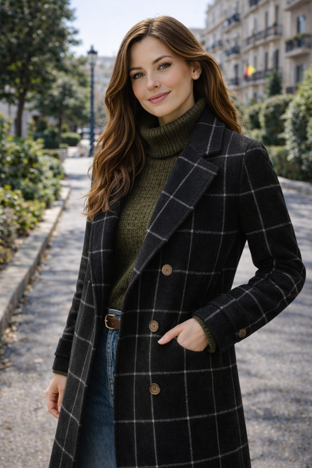 Oxford — Abrigo de Cuadros Premium Mujer | Lujo Británico