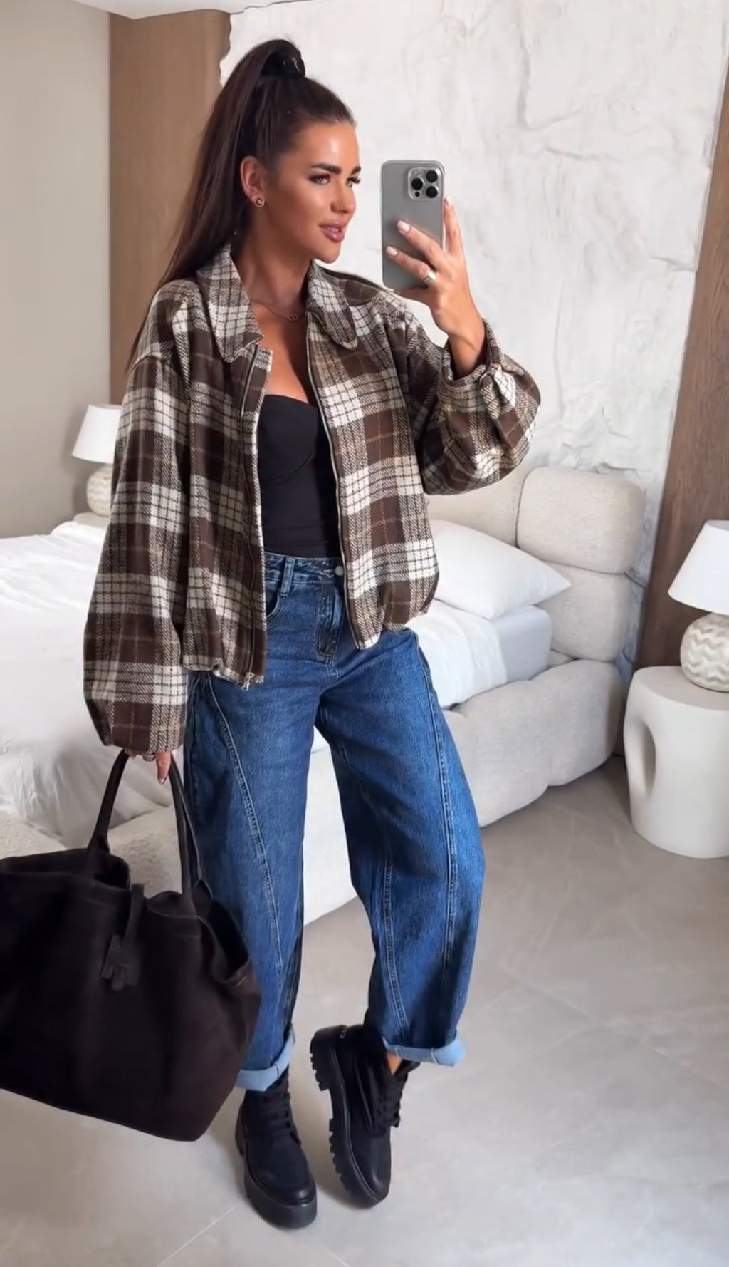 Rossella Cuadros — Chaqueta Acolchada Cuadros Escoceses | Lujo Escocés