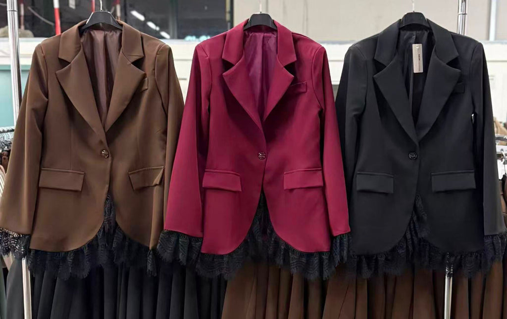 Lara Encaje — Vestido Blazer con Encaje y Cinturón | Fuerza Suave