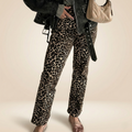 Jungla — Pantalón Recto Cintura Alta Leopardo | Mujer Felina