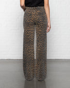 TALÍA | Vaqueros con estampado de leopardo negro