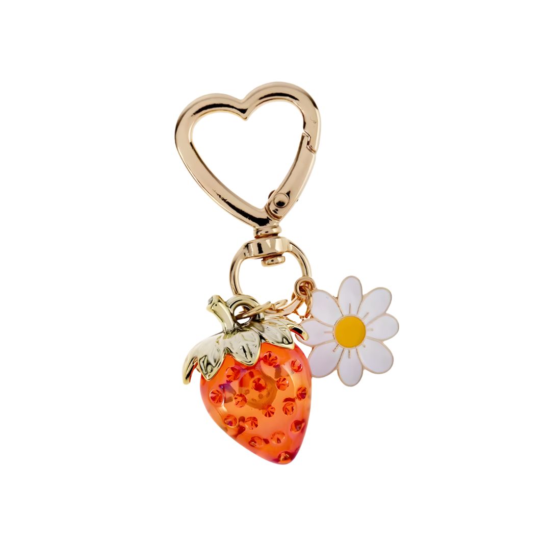 Fresa y Margarita — Colgante para Bolso | Accesorio