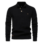 Javier — Jersey Elegante Botones Hombre | Refinamiento