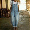 Mae | Salopette di cotone denim vintage con bretelle regolabili