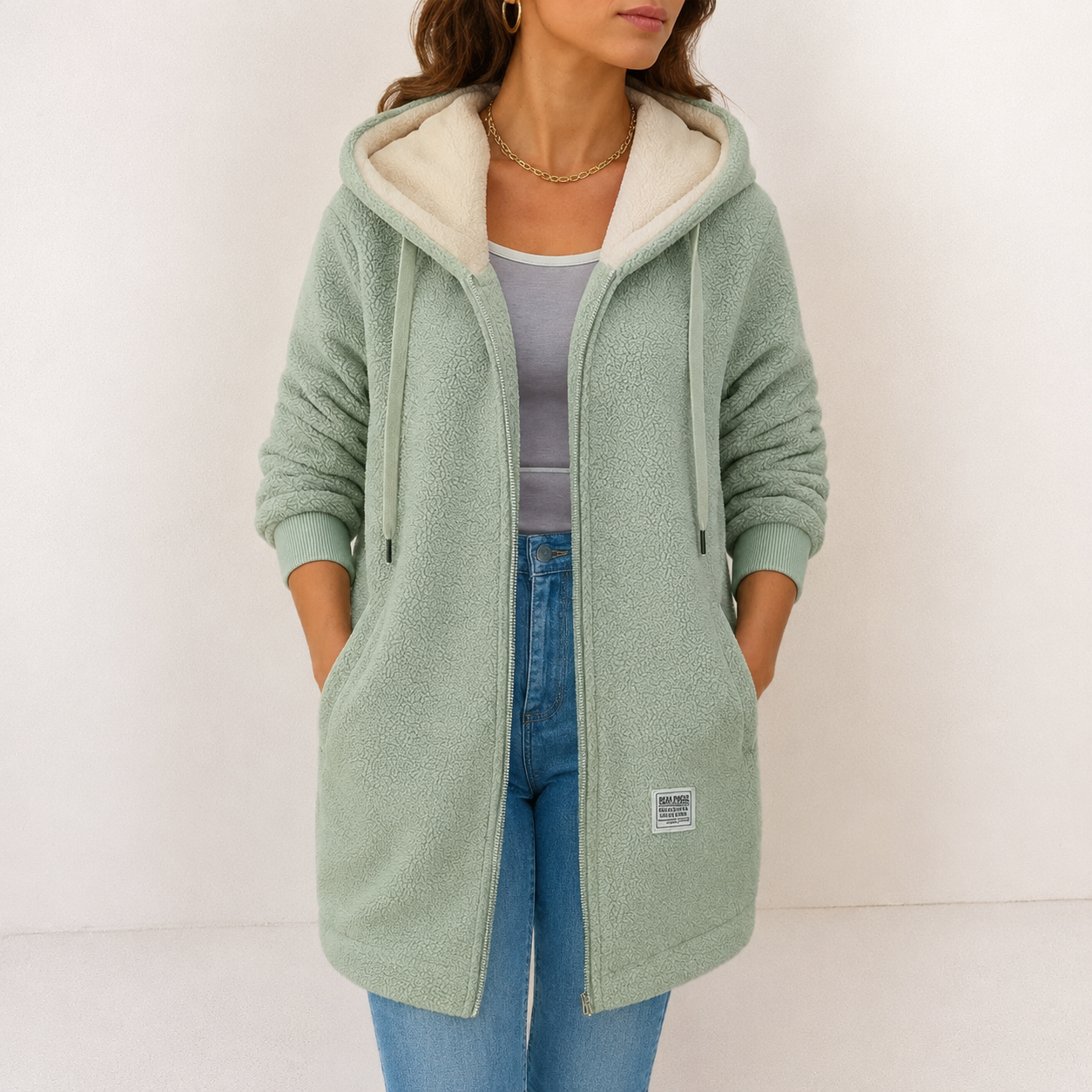 NURIA | Chaqueta polar con capucha