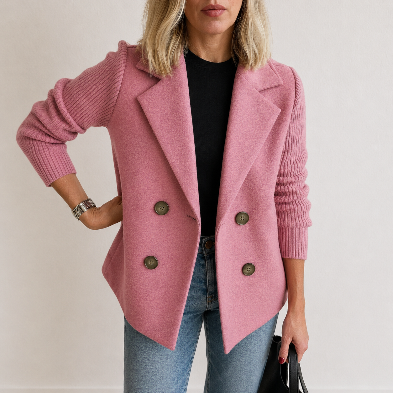 BEATRIZ | Blazer con mangas de punto