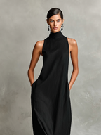 ELIANA | Vestido Largo Cuello Alto