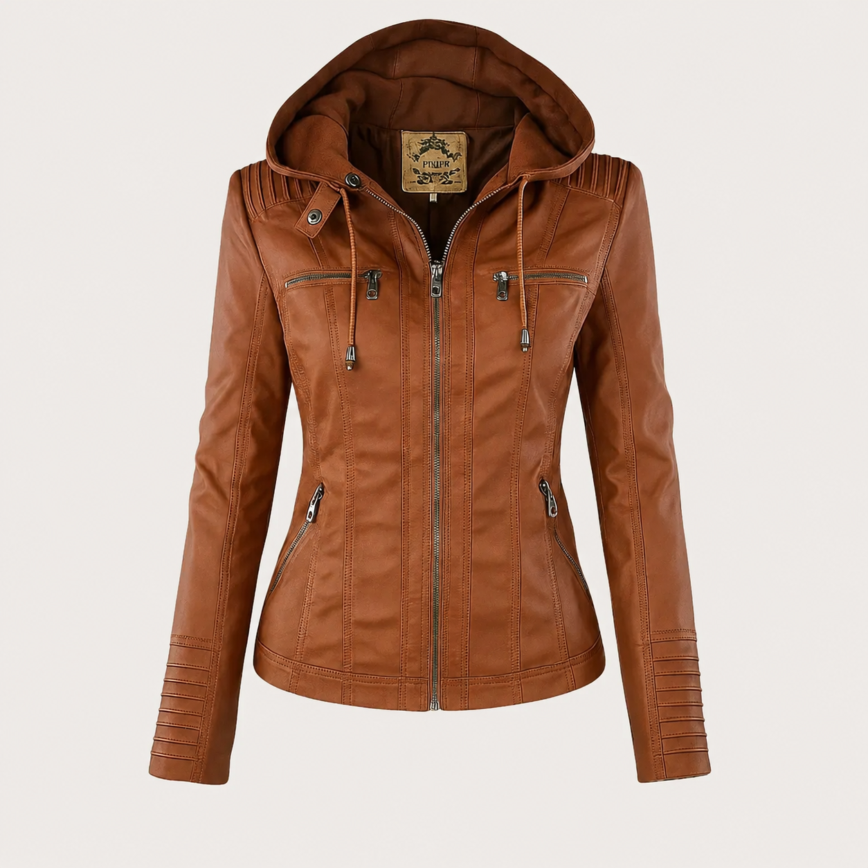 IRENE | Chaqueta de piel con capucha