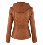IRENE | Chaqueta de piel con capucha