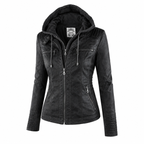 IRENE | Chaqueta de piel con capucha
