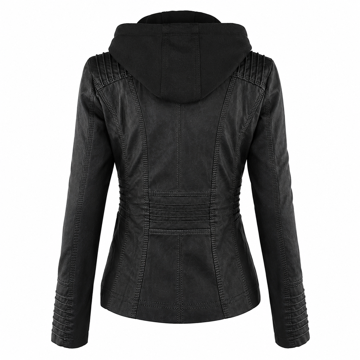 IRENE | Chaqueta de piel con capucha