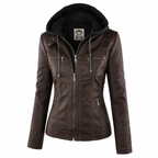 IRENE | Chaqueta de piel con capucha
