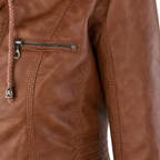 IRENE | Chaqueta de piel con capucha
