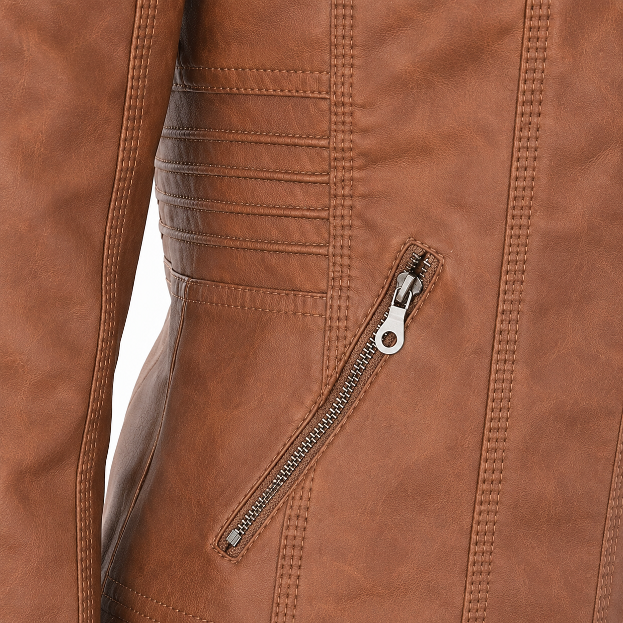IRENE | Chaqueta de piel con capucha
