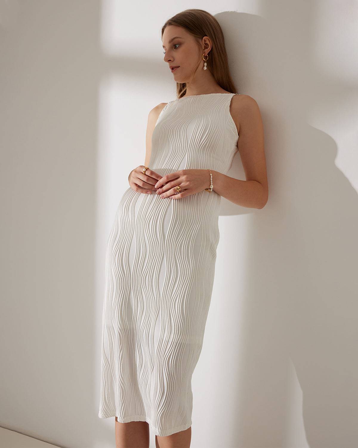 PATRICIA | El vestido camiseta con textura de ondas de agua
