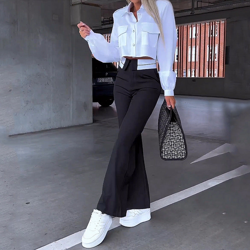 Conjunto — Camisa y Pantalón de Traje Holgado | Mujer