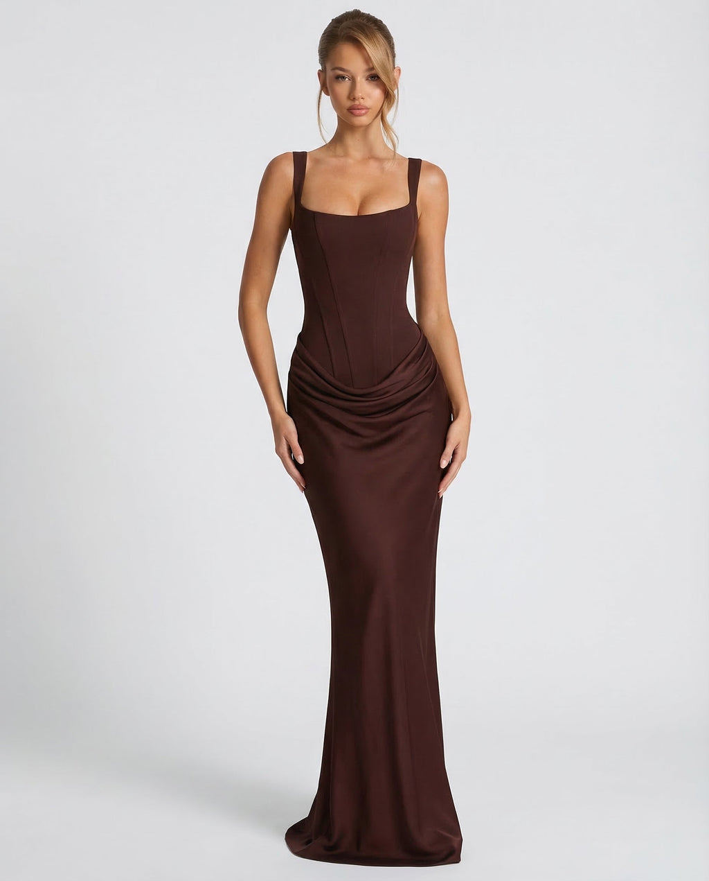 SILVANA | Vestido largo con cuerpo de corsé