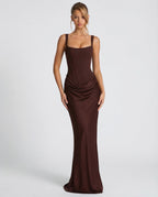 SILVANA | Vestido largo con cuerpo de corsé