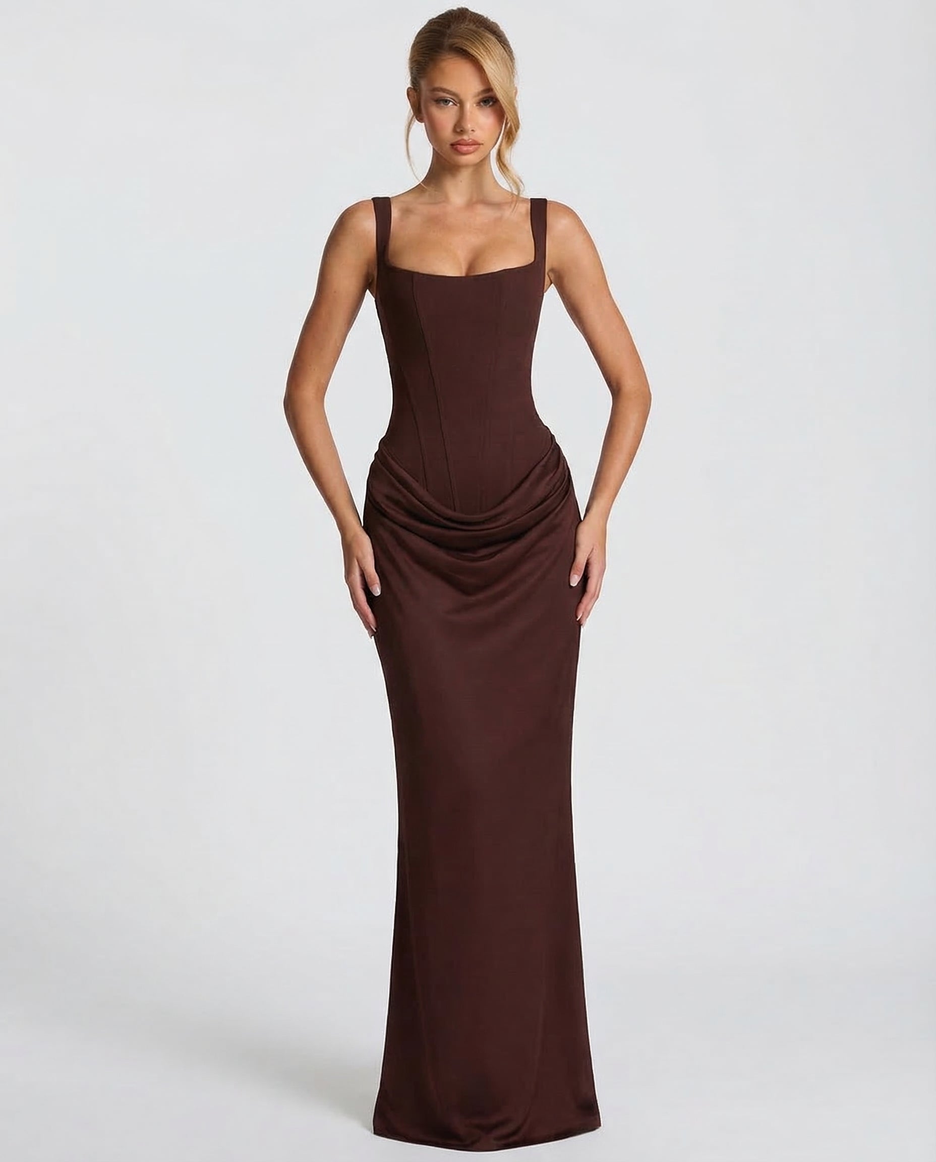 SILVANA | Vestido largo con cuerpo de corsé