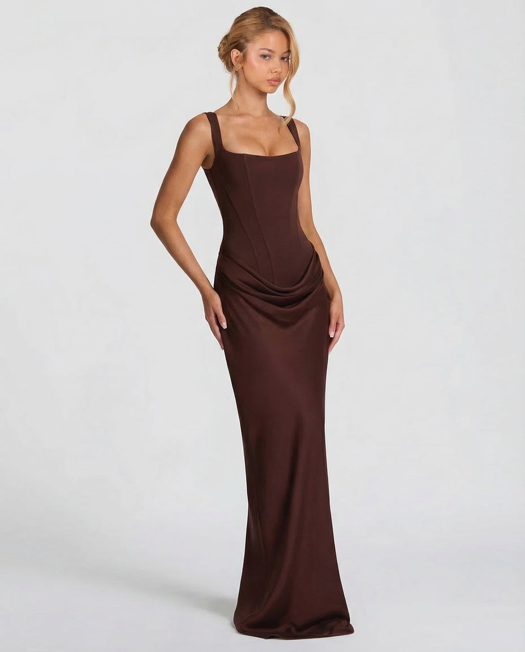 SILVANA | Vestido largo con cuerpo de corsé
