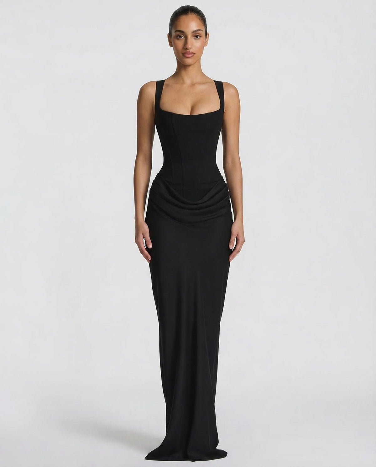 SILVANA | Vestido largo con cuerpo de corsé