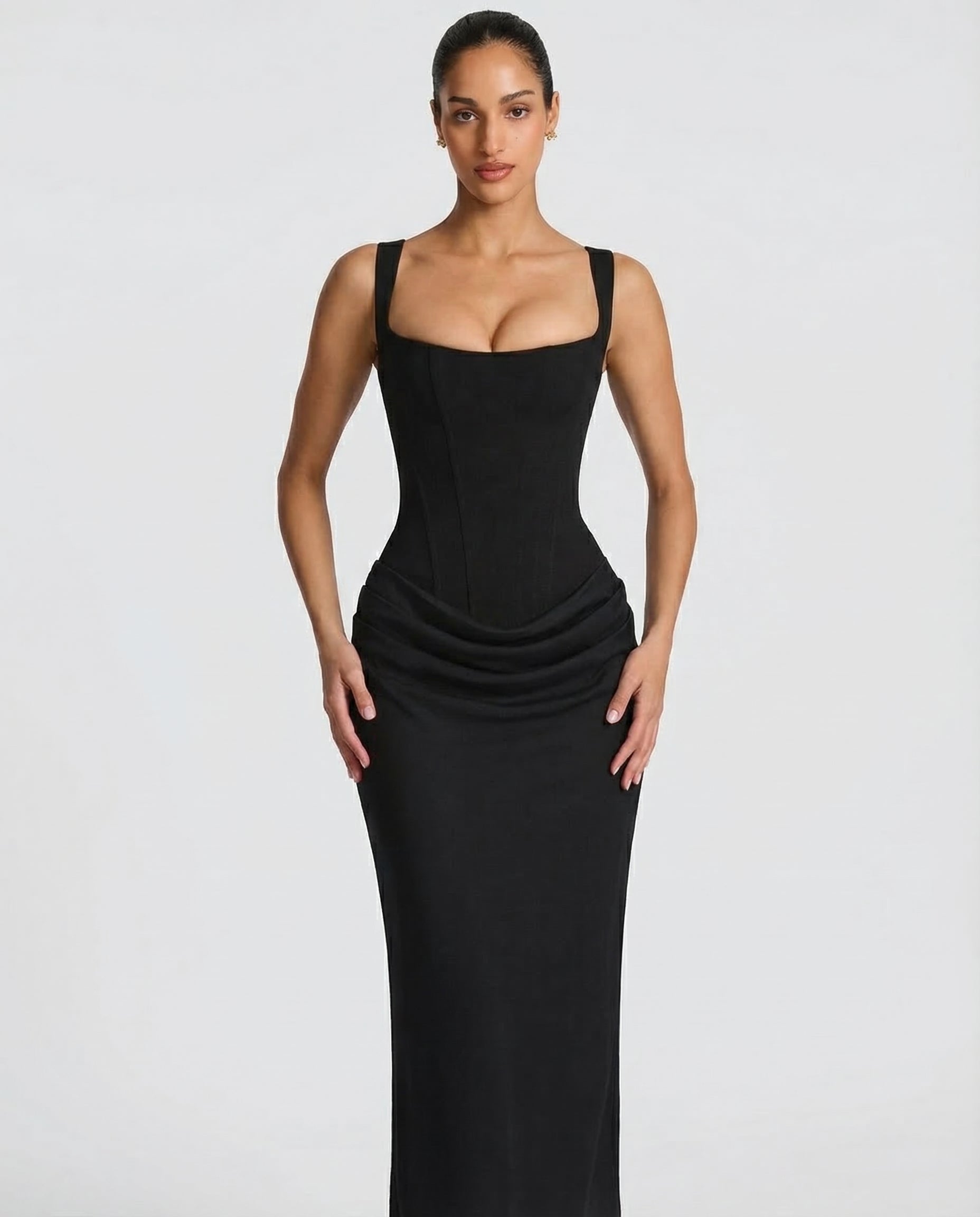 SILVANA | Vestido largo con cuerpo de corsé