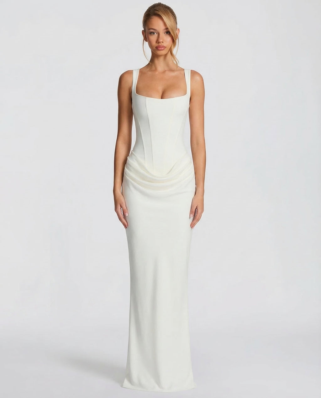 SILVANA | Vestido largo con cuerpo de corsé