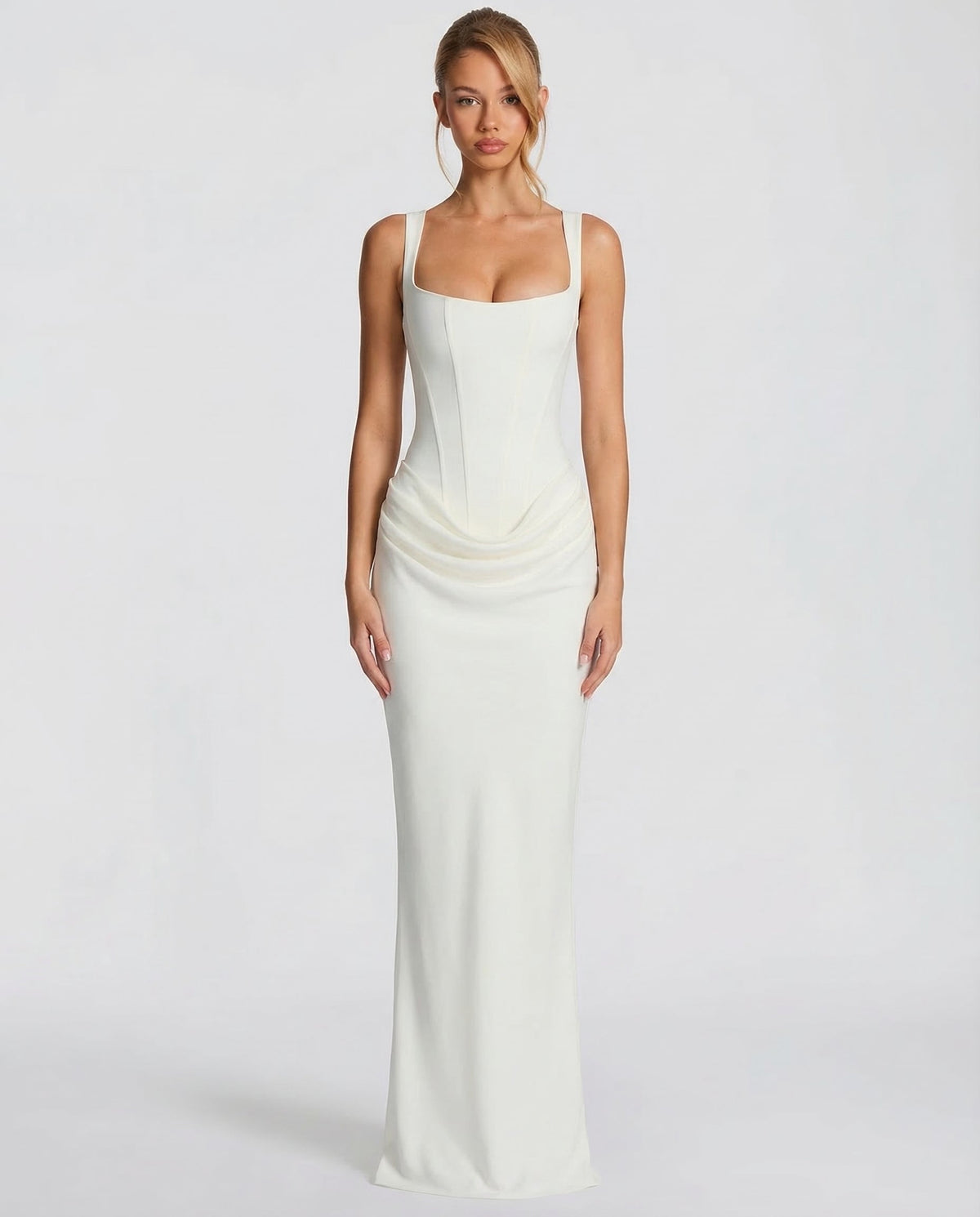 SILVANA | Vestido largo con cuerpo de corsé