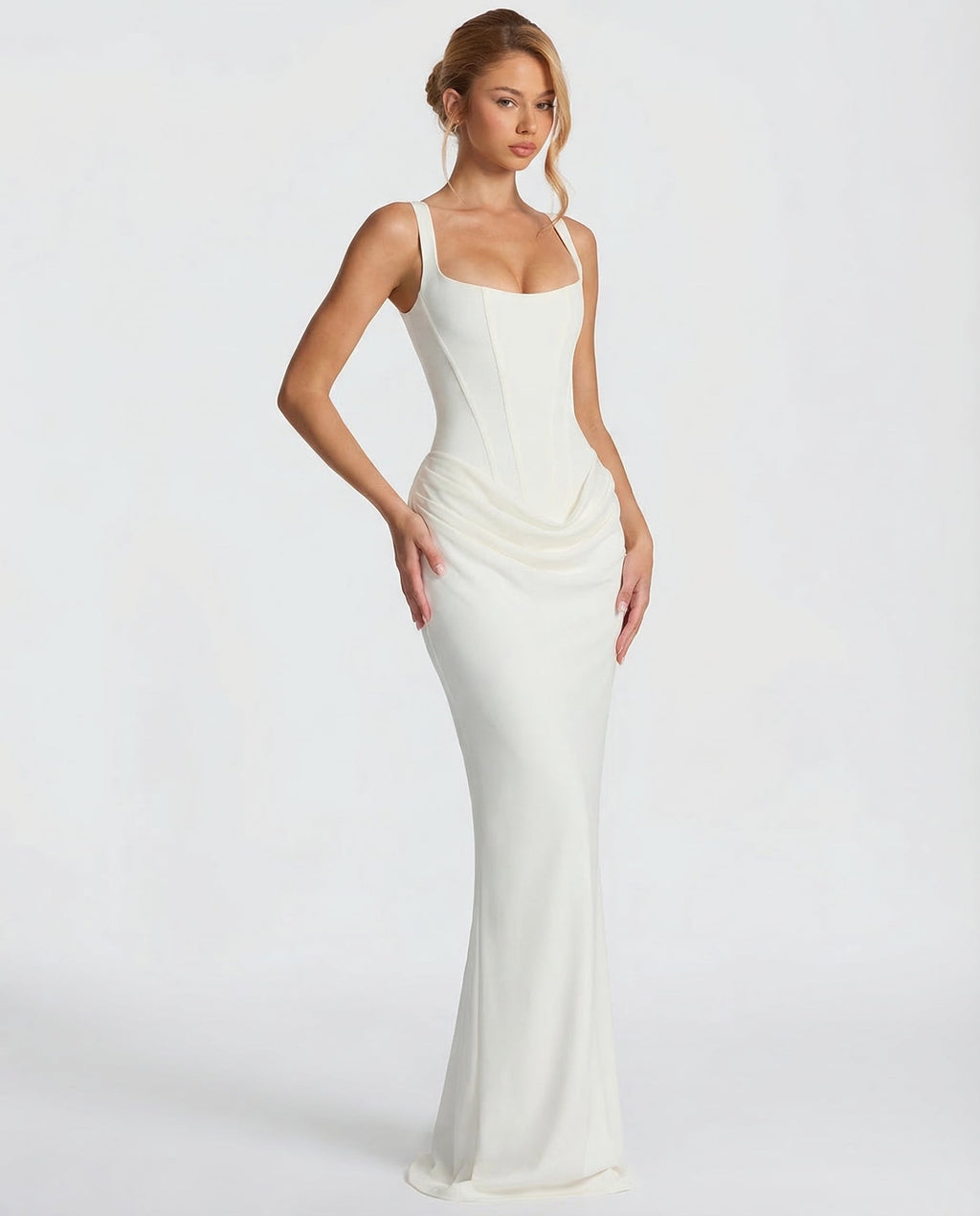 SILVANA | Vestido largo con cuerpo de corsé