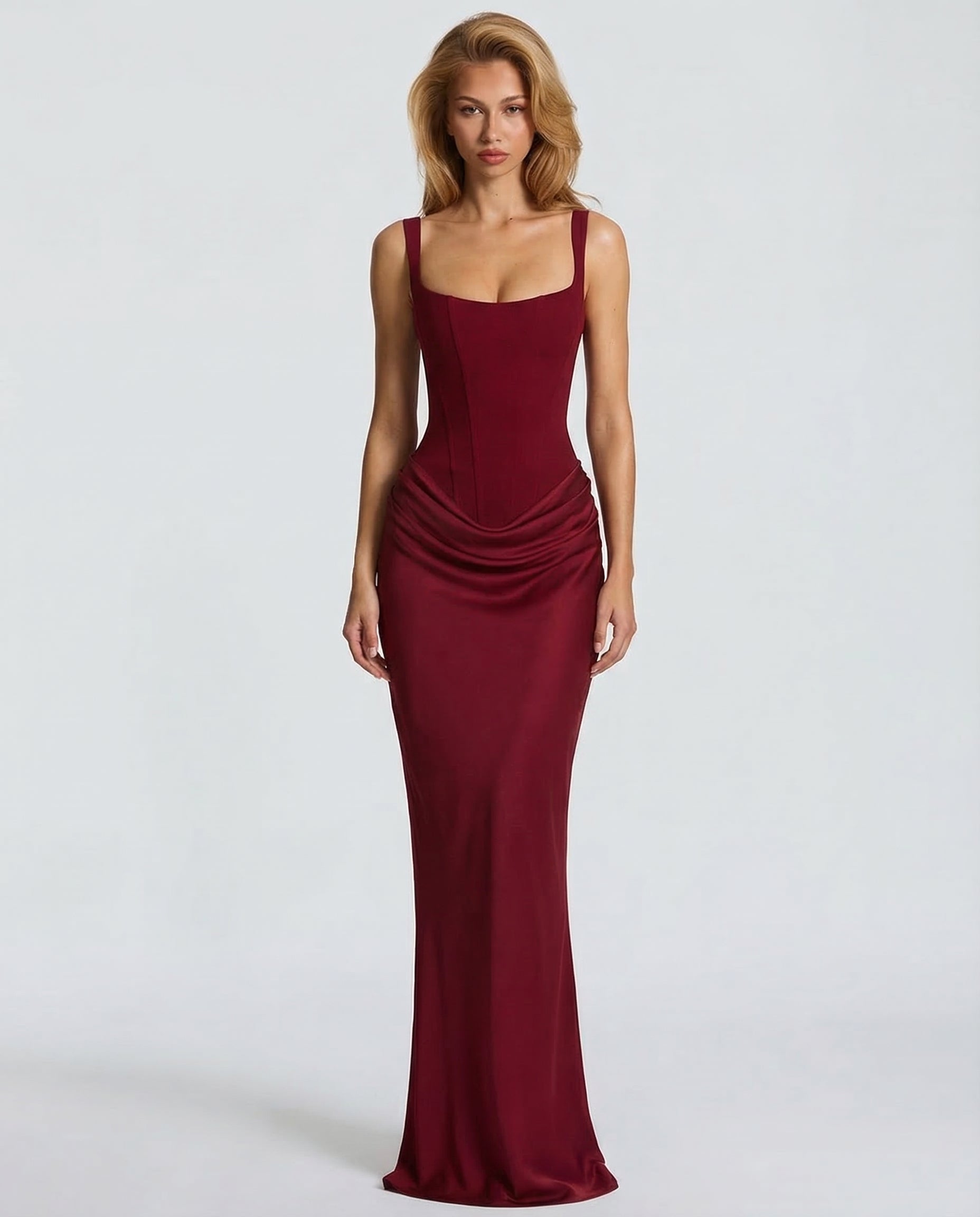 SILVANA | Vestido largo con cuerpo de corsé