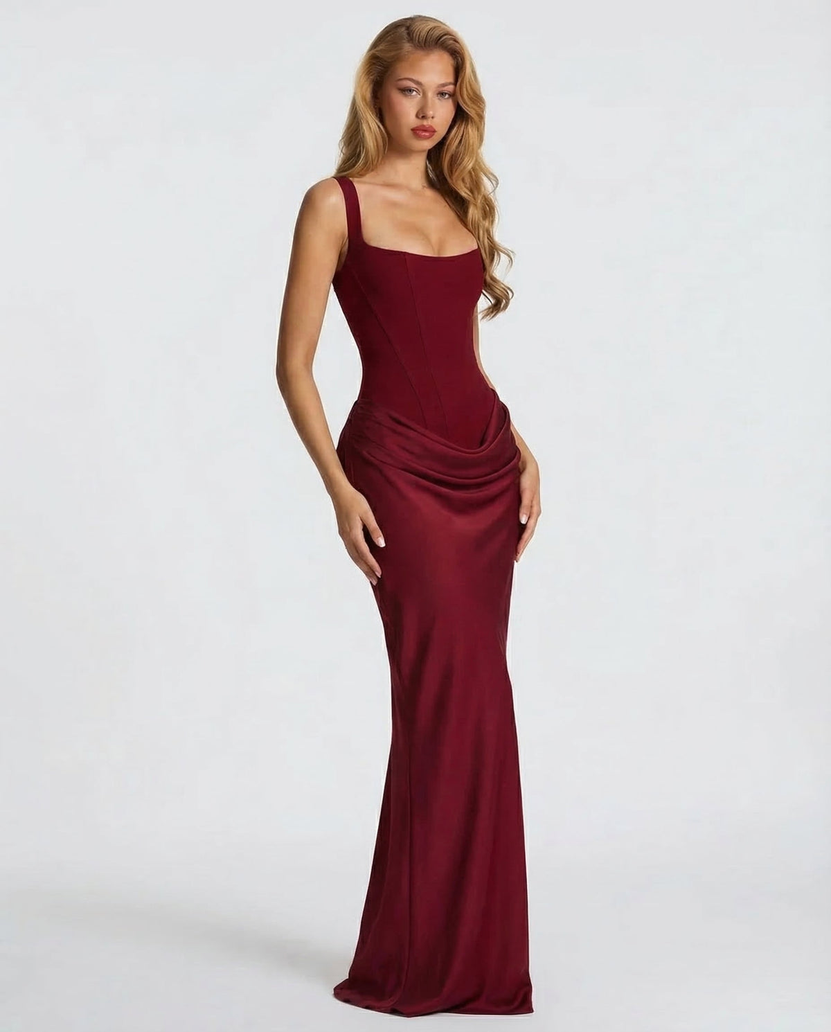 SILVANA | Vestido largo con cuerpo de corsé