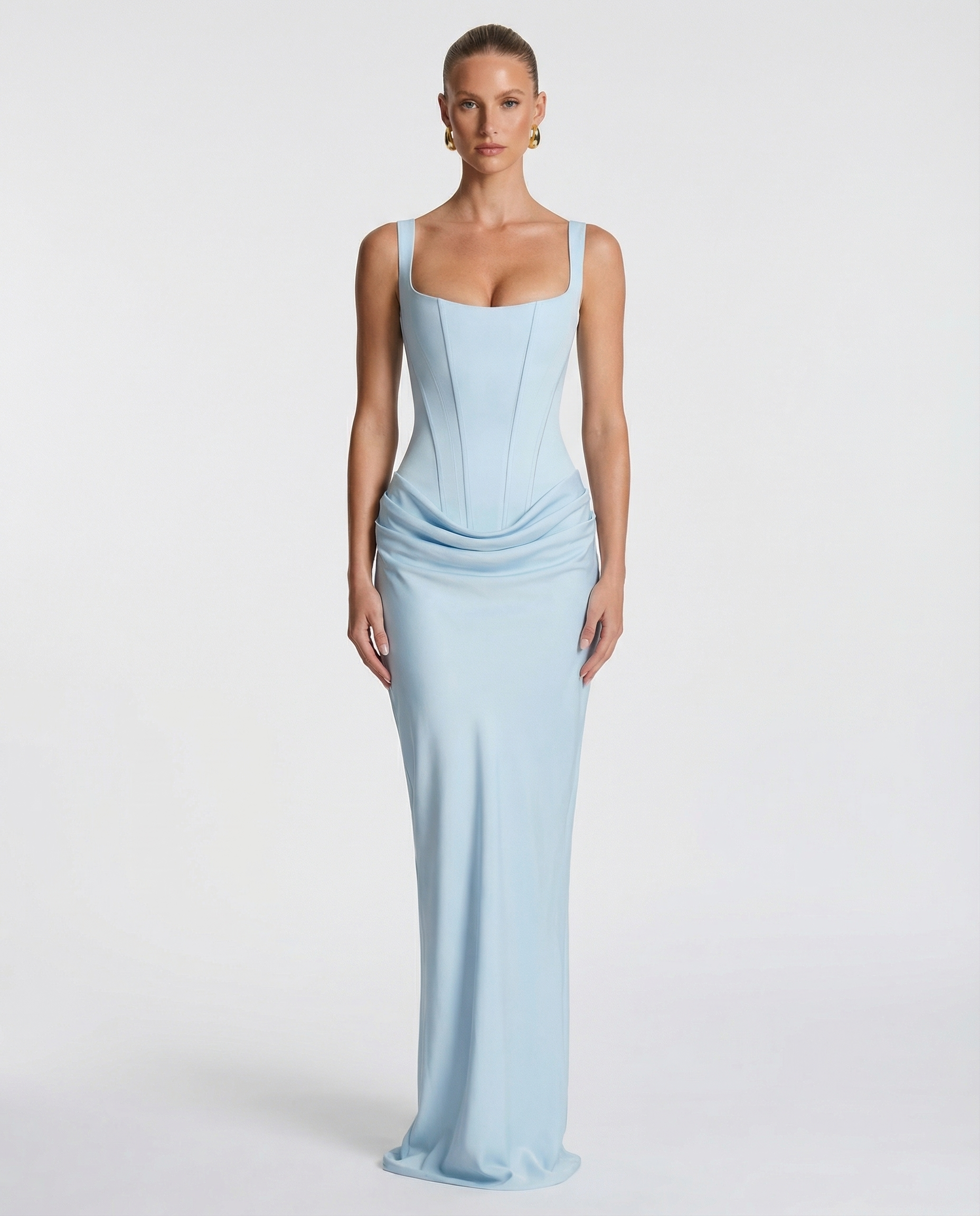 SILVANA | Vestido largo con cuerpo de corsé
