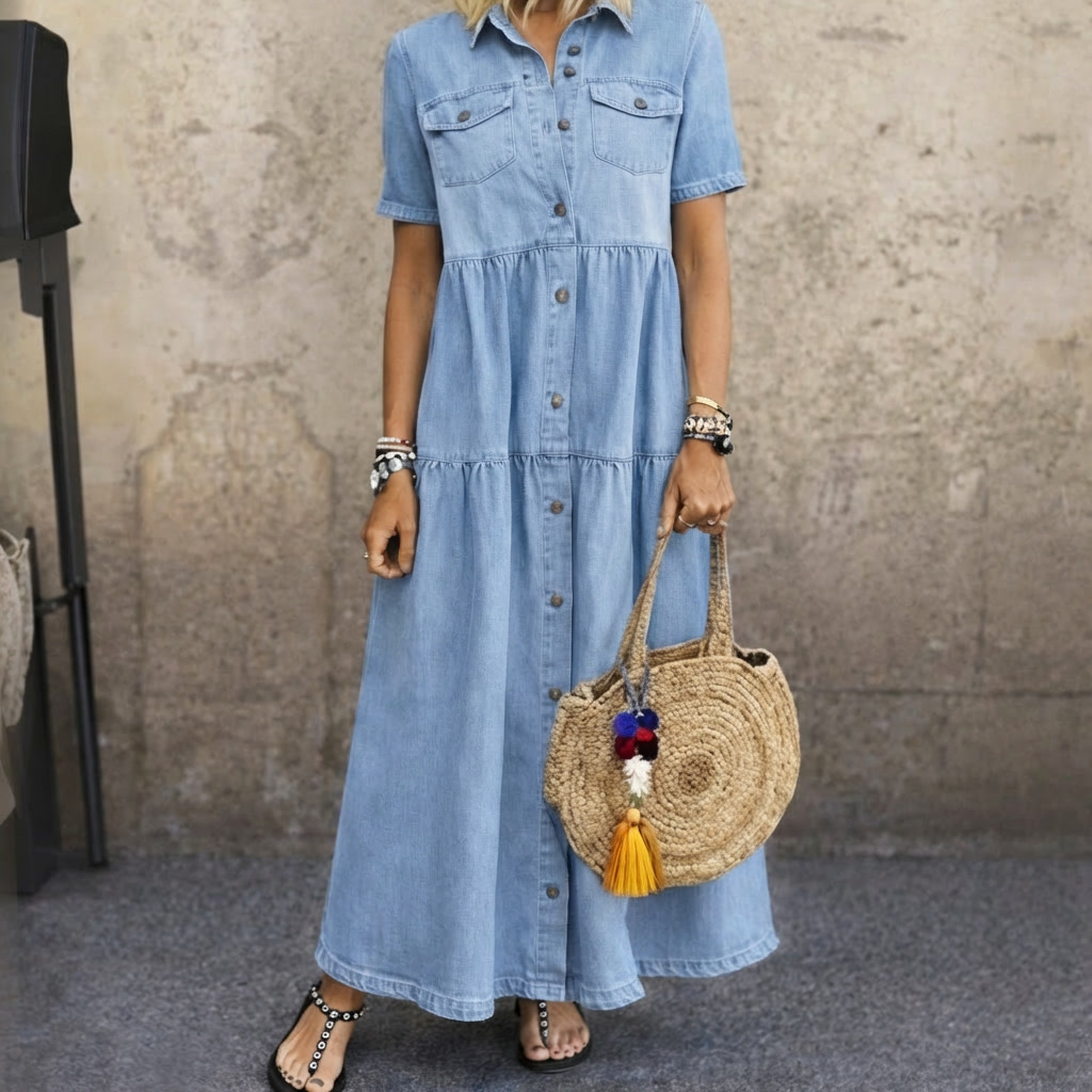 LOURDES | Vestido midi con botones