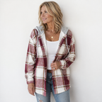 CAYETANA | Chaqueta de cuadros con capucha