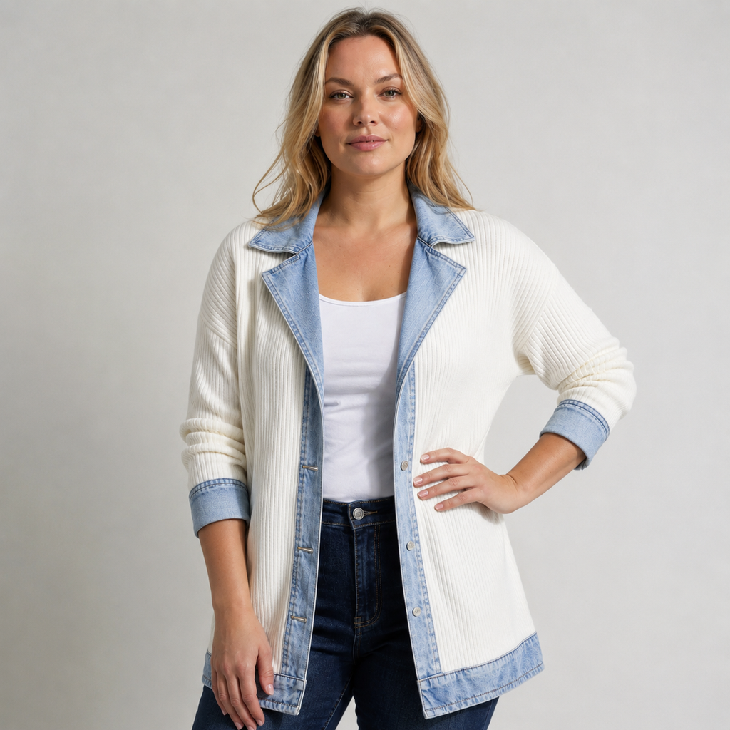 VICTORIA | Chaqueta vaquera con punto