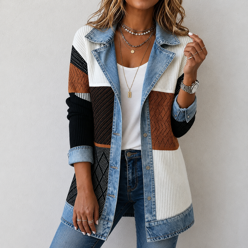 VICTORIA | Chaqueta vaquera con punto
