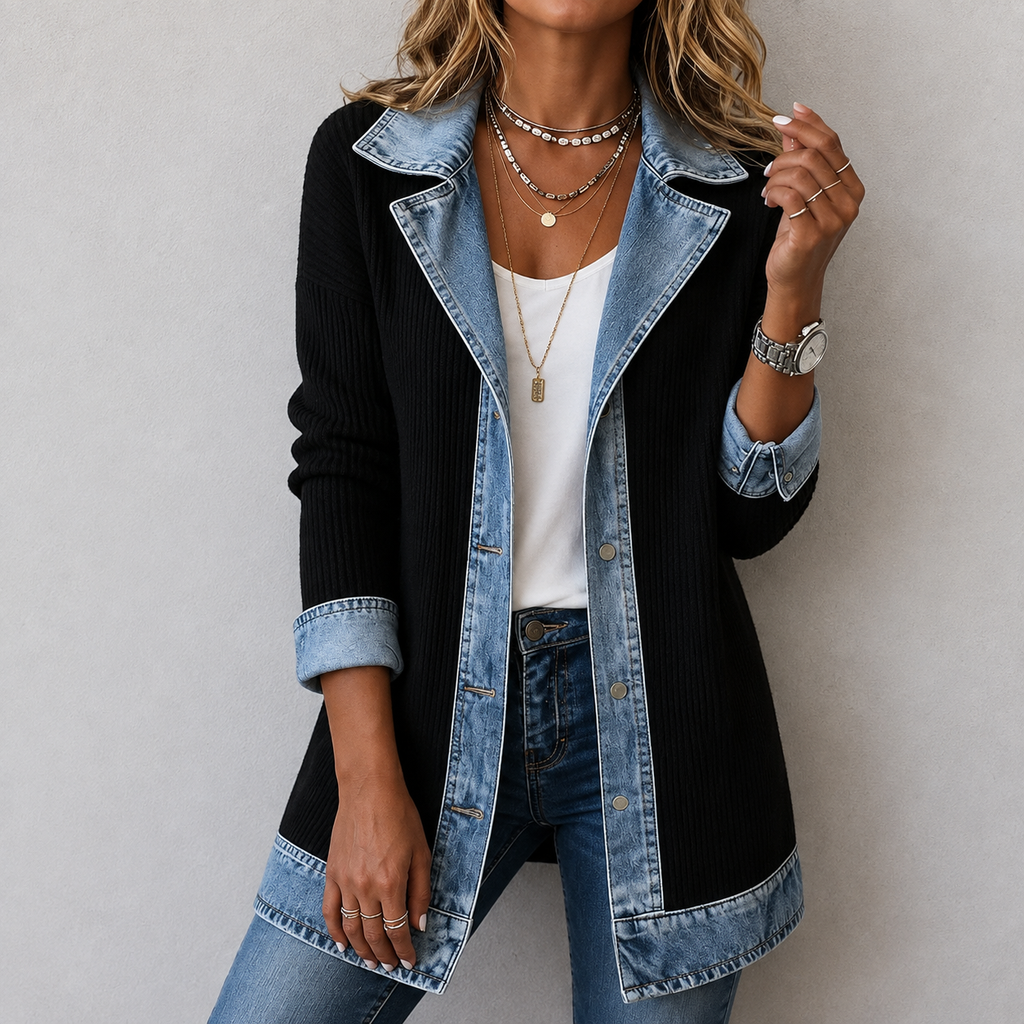 VICTORIA | Chaqueta vaquera con punto