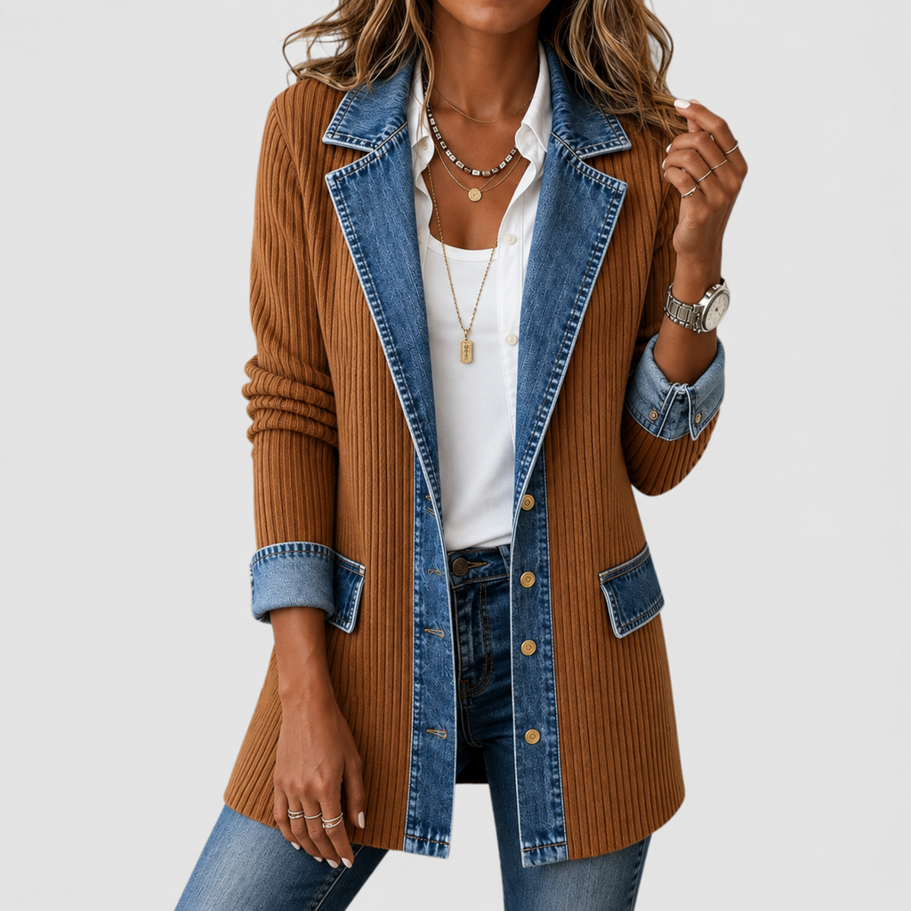VICTORIA | Chaqueta vaquera con punto