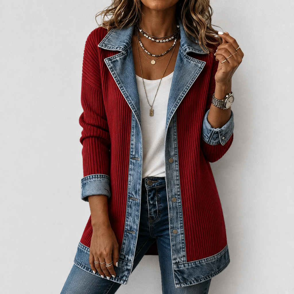 VICTORIA | Chaqueta vaquera con punto