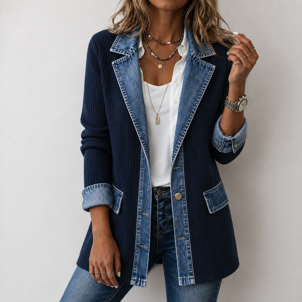 VICTORIA | Chaqueta vaquera con punto