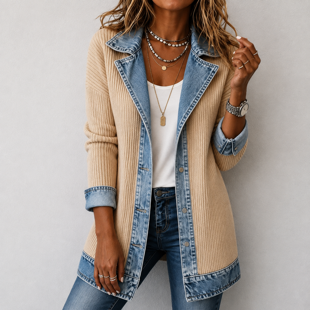 VICTORIA | Chaqueta vaquera con punto